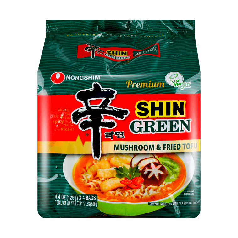 NONGSHIM Green Shin Ramyun - 125g x 4 Pack