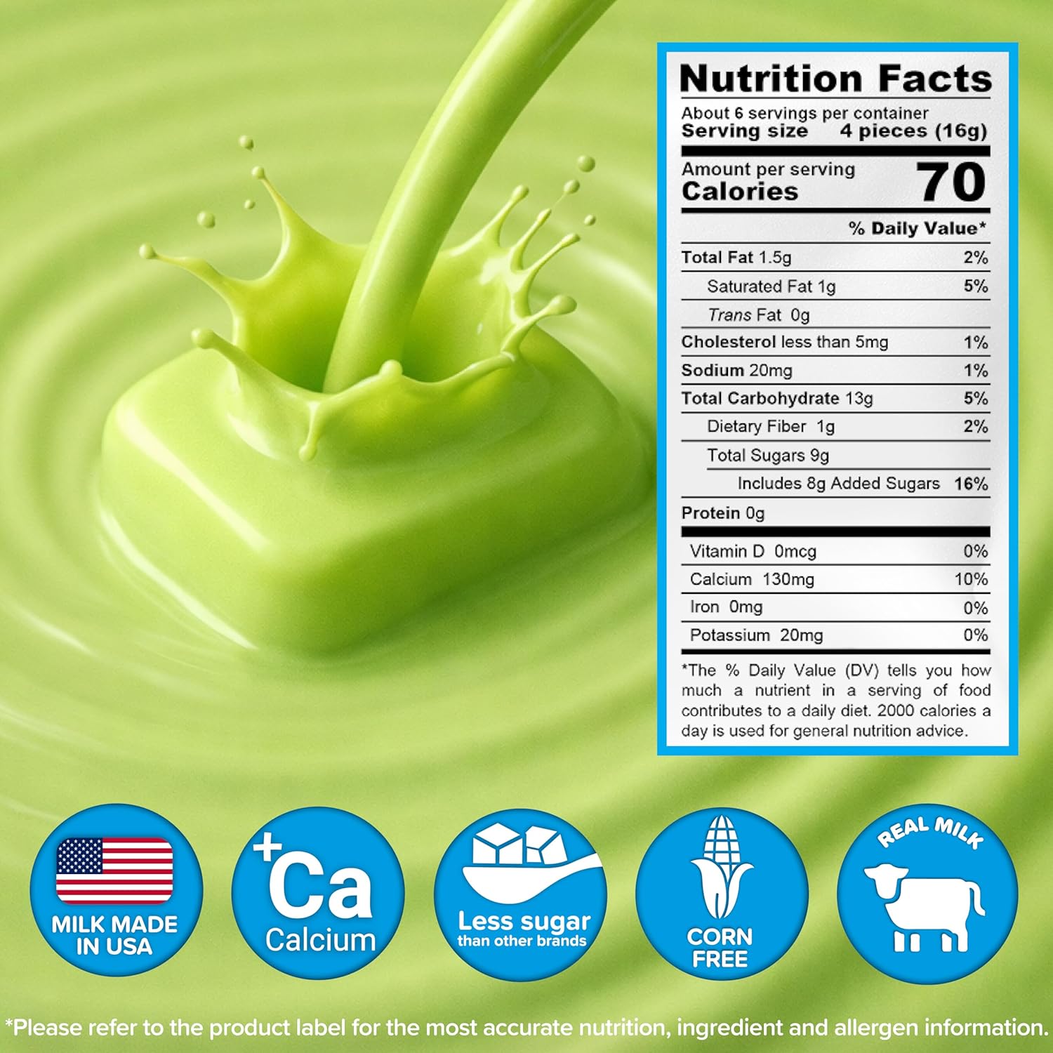 Milkita Real Milk Candy Honeydew Flavor - 100g