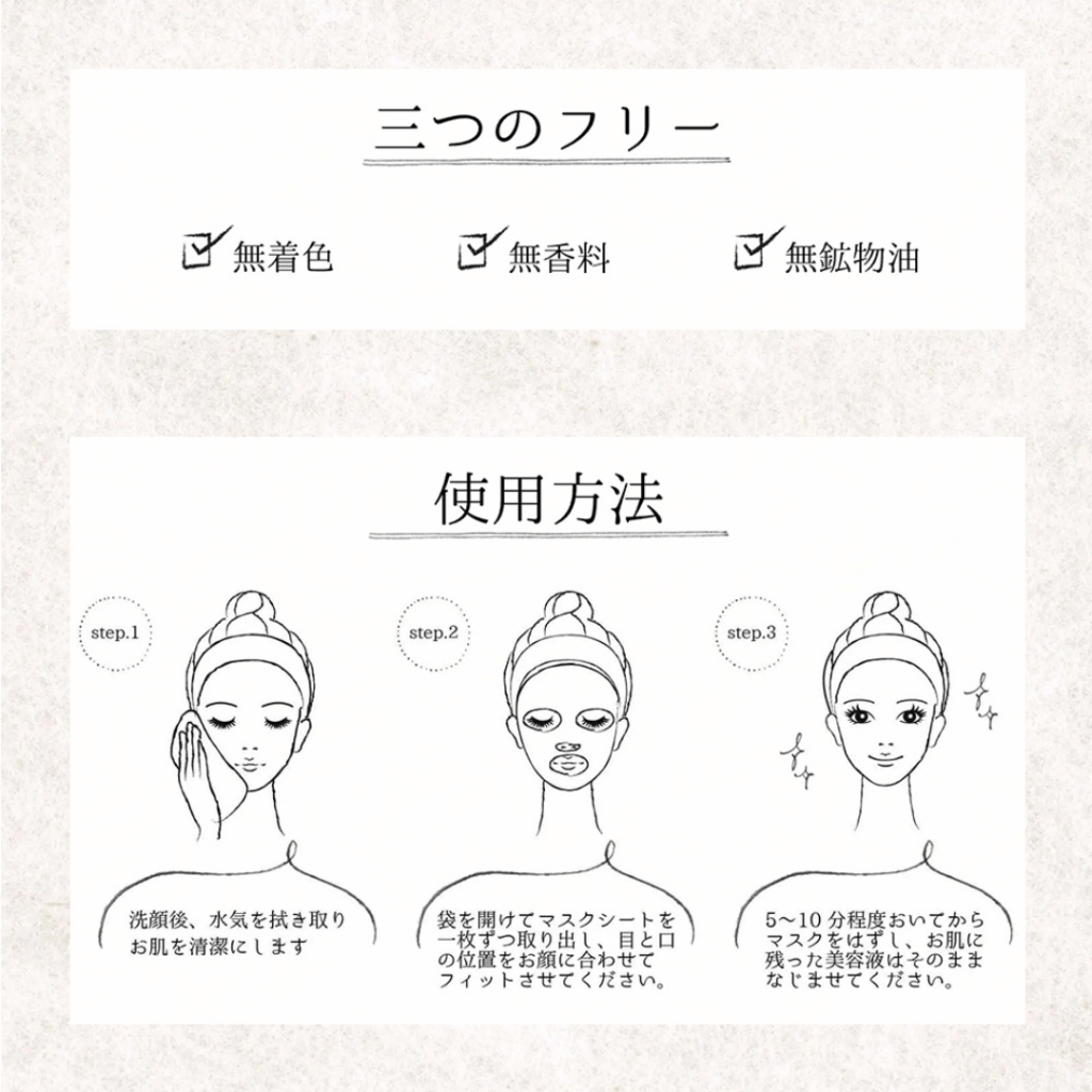 JUBILAB Japanese-Style Sake Face Mask (Pack of 10 Sheets) - 150ml