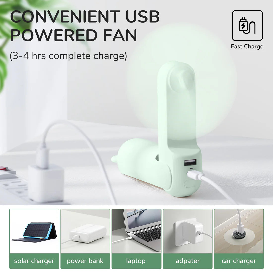 JisuLife Handheld Mini Fan Life8 Plus - White