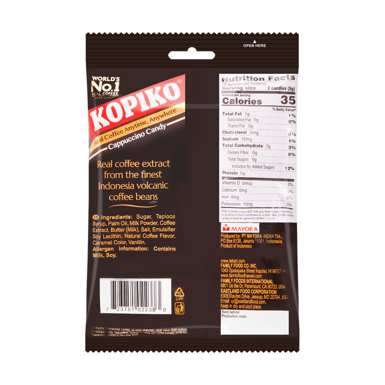 KOPIKO 卡布奇諾咖啡糖 - 120g