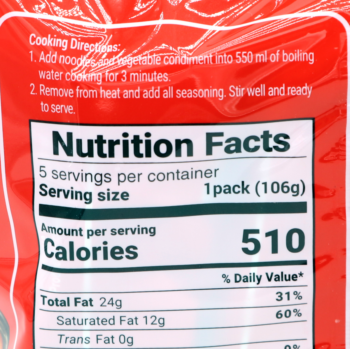 Master Kong Instant Noodle Roasted Beef Flavor - 106g x 5 Pack