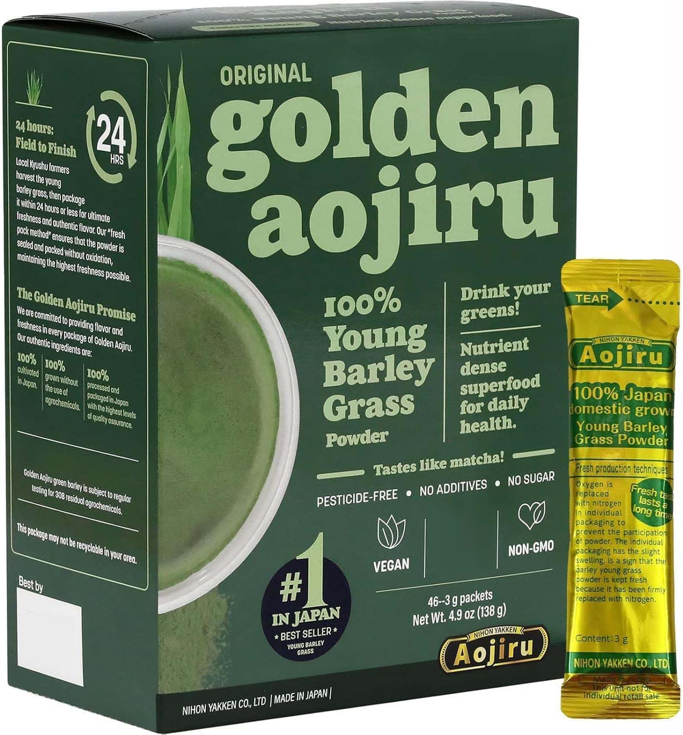 NIHON YAKKEN Golden Aojiru 3G×46PCS (US Package)