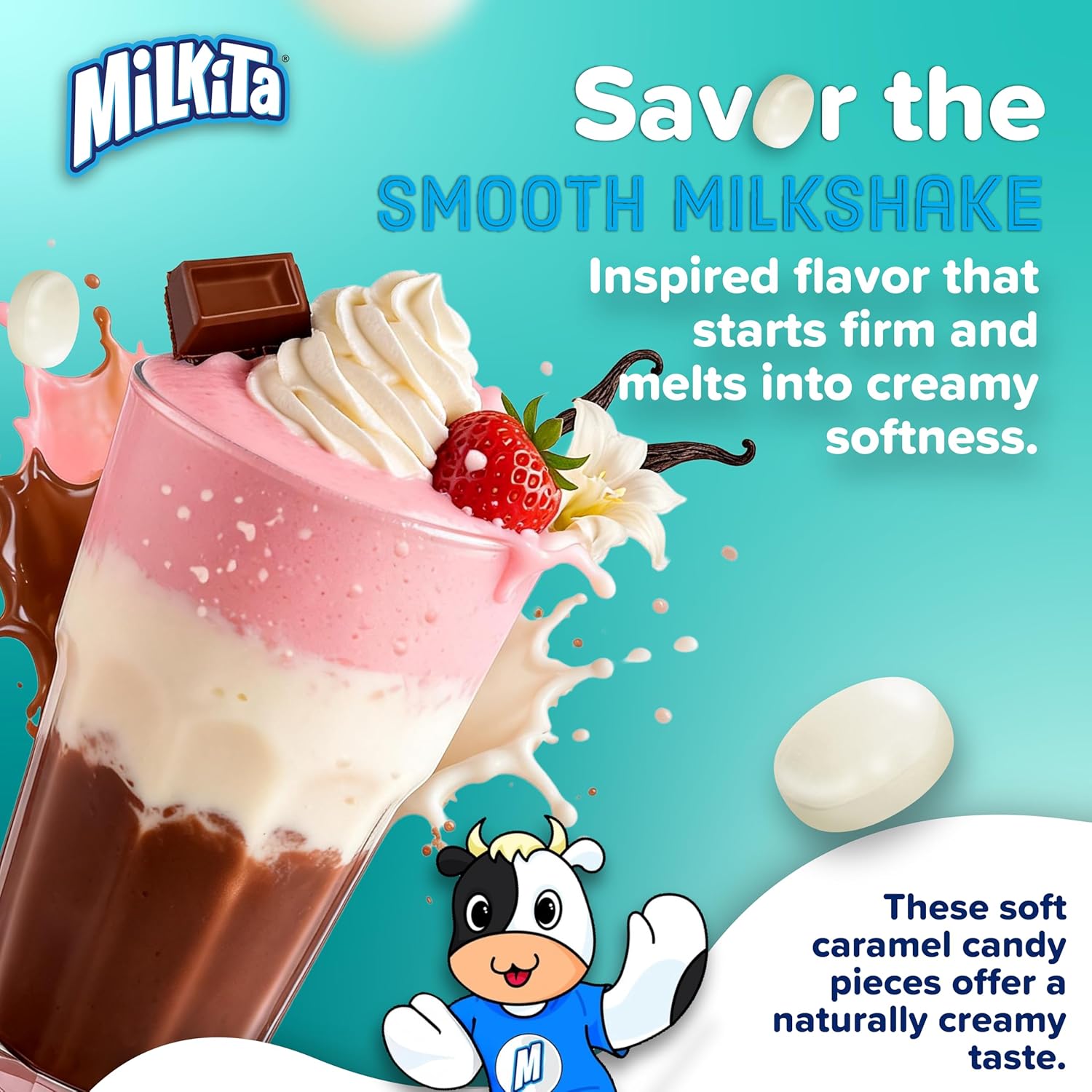 Milkita Real Milk Candy Neapolitan Mix Flavor - 100g