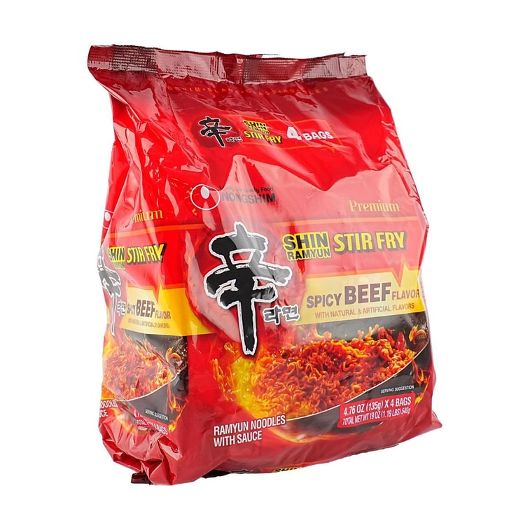農心辛辣牛肉炒麵 - 135g x 4包