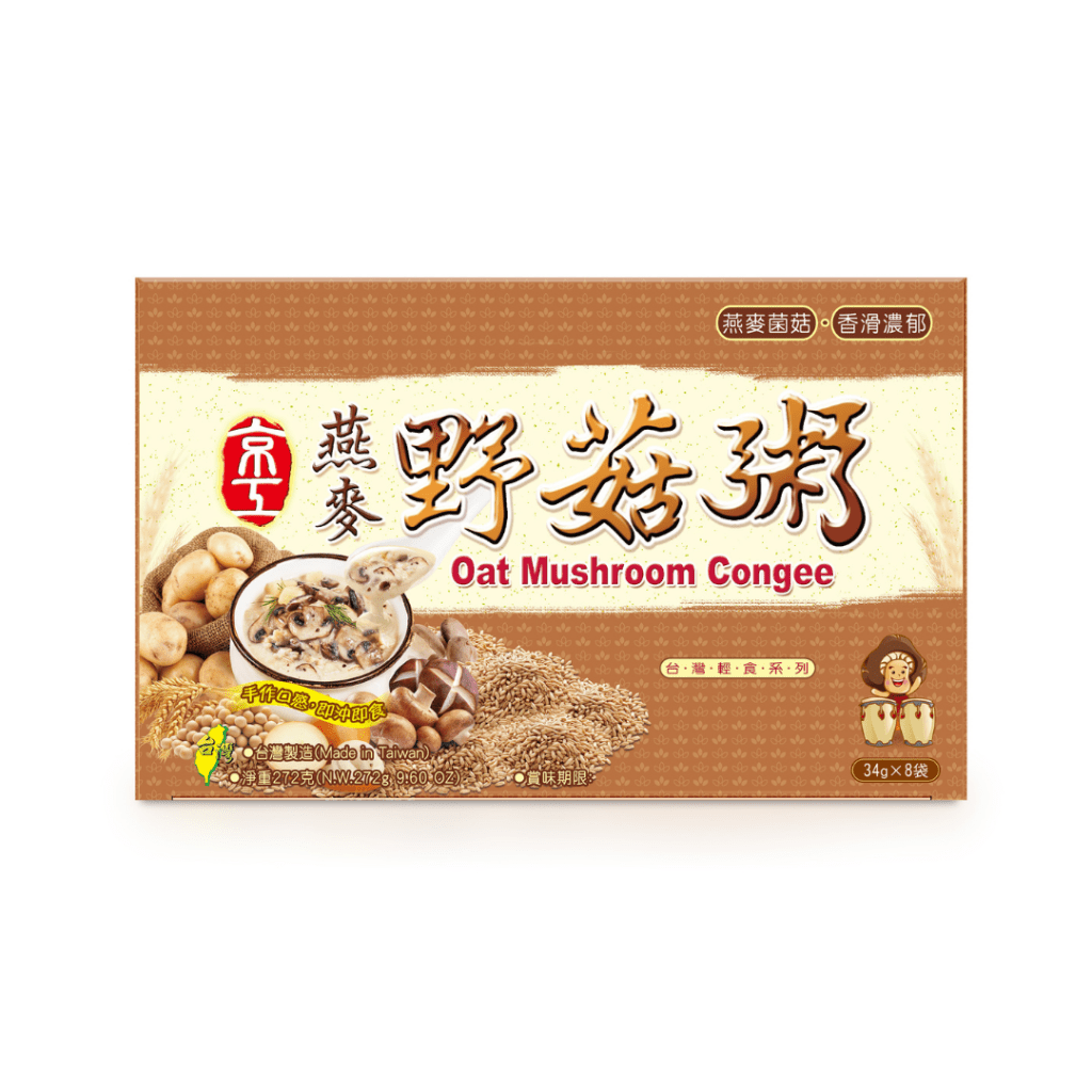 Oat Mushroom Congee - 34g x 8 Pack