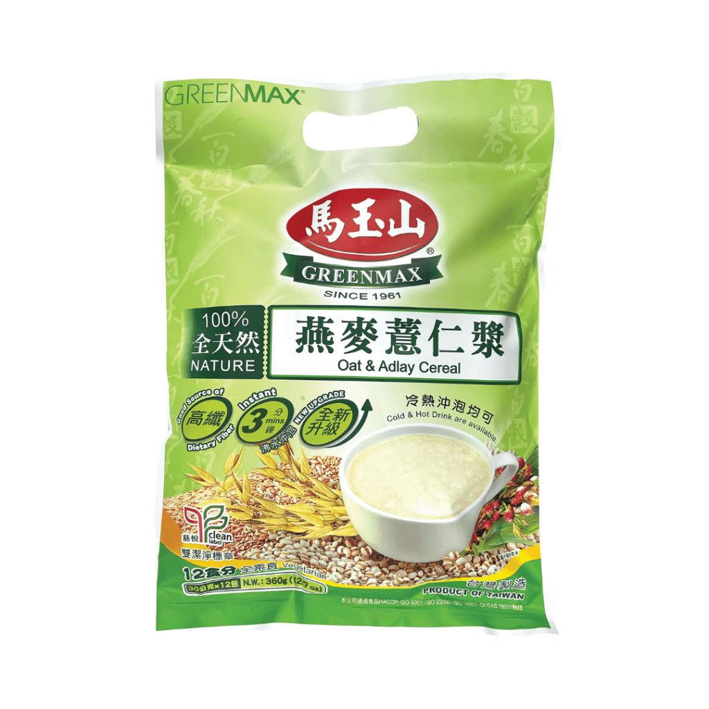 GreenMax Oat and Pearl Barley Drink Mix - 30g x 12 Pack