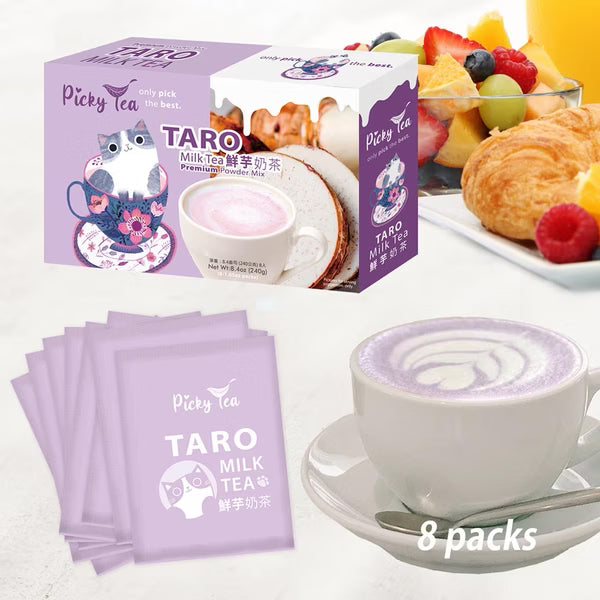 Picky Tea Taro Milk Tea Powder Mix - 30g x 8 Pack