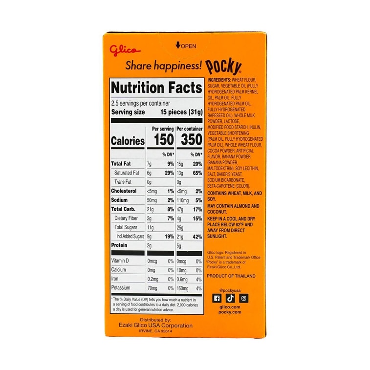 Glico Pocky Chocolate Banana Sticks - 70g