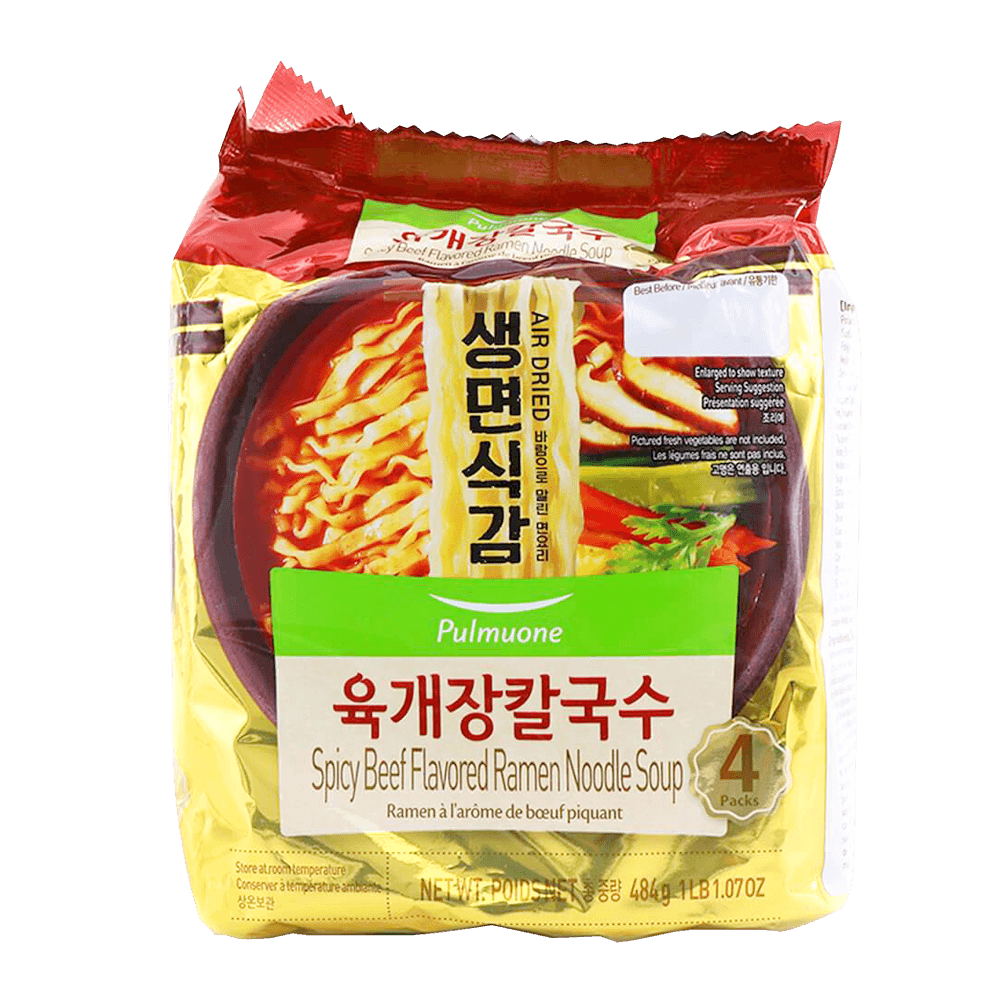 Pulmuone Spicy Beef Flavored Ramen Soup - 485g
