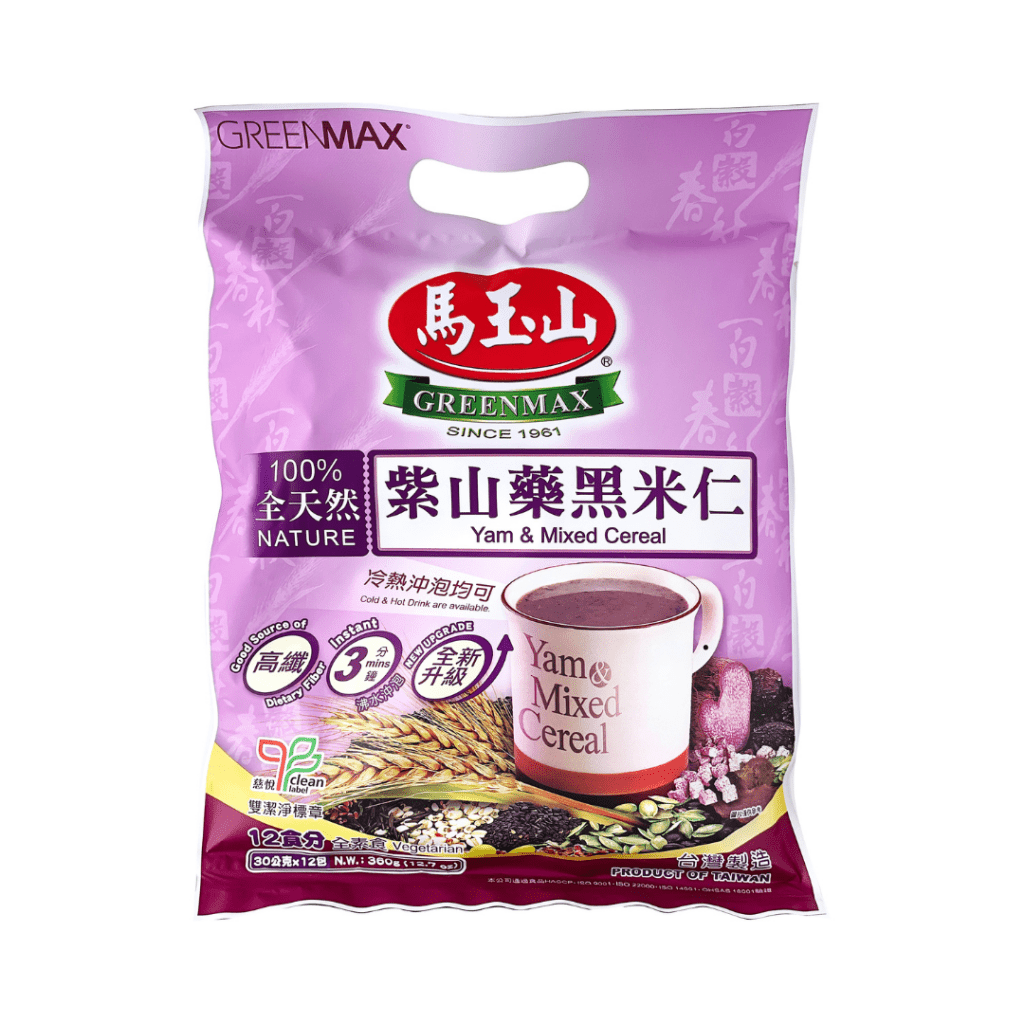 GreenMax Purple Rice Mixed Yam Cereal - 30g x 12 Pack