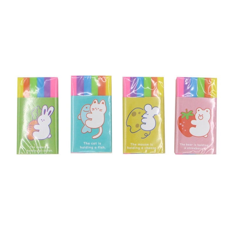 Rainbow Eraser Set of 4