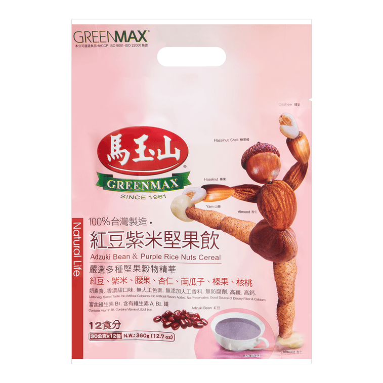 馬玉山紅豆紫米堅果飲 - 30g x 12包
