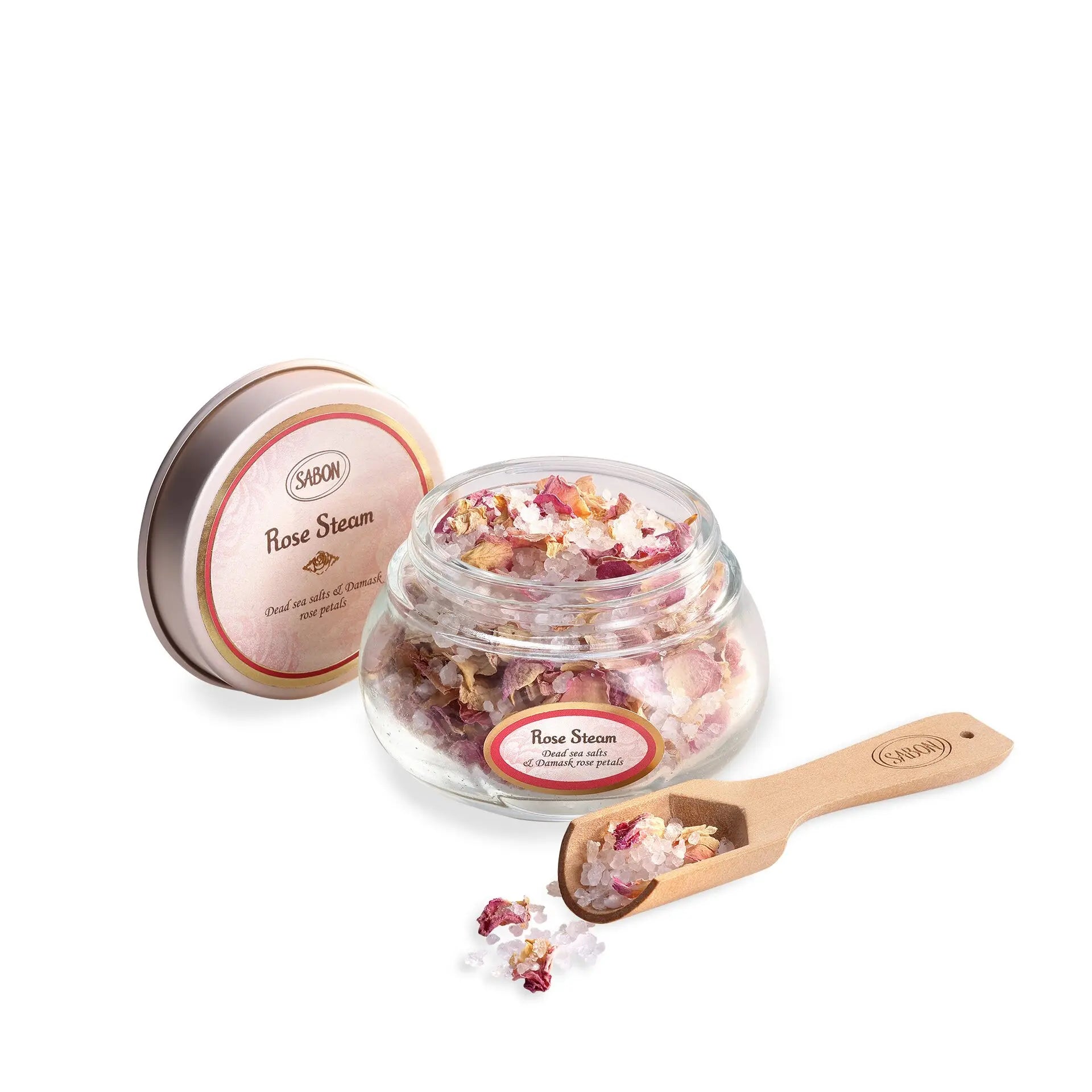 SABON Rose Steam Dead Sea Salts & Damask Rose Petals - 60g