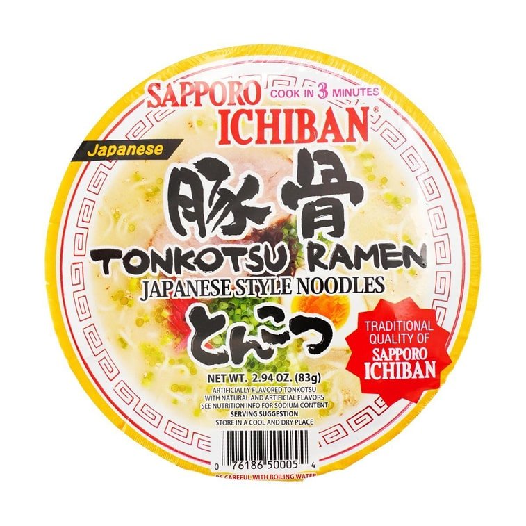Sanyo Foods Sapporo Ichiban Tonkotsu Ramen Noodle Cup – 83g