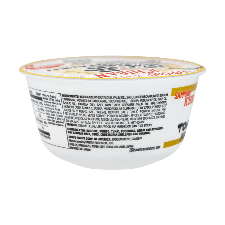 Sanyo Foods Sapporo Ichiban Tonkotsu Ramen Noodle Cup – 83g