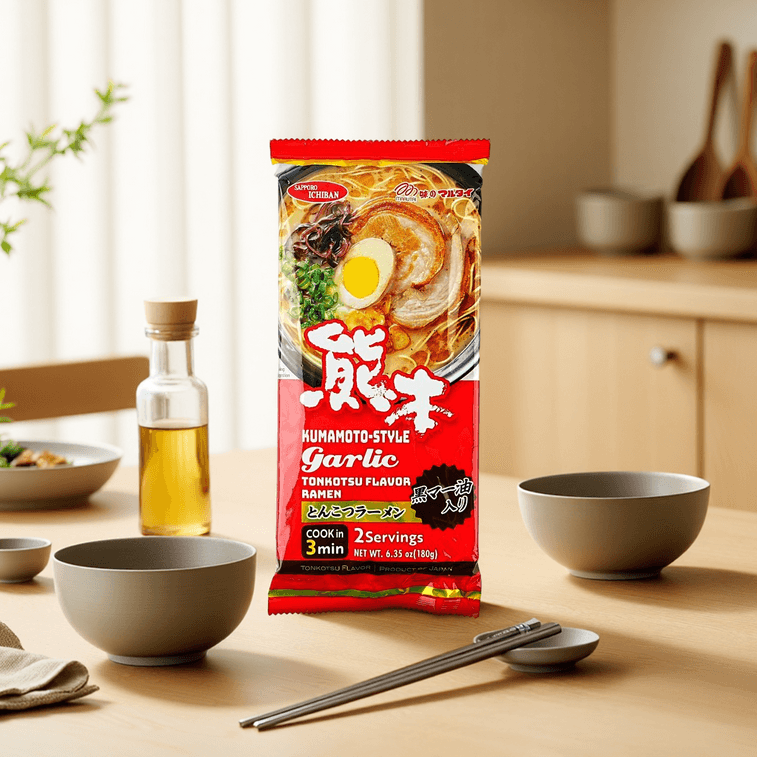 Sapporo Ichiban Kumamoto-Style Garlic Tonkotsu Ramen - 180g
