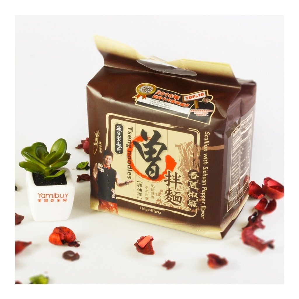 Pami Zeng Noodles Scallion Sichuan Pepper Noodle (4 Pack) - 464g