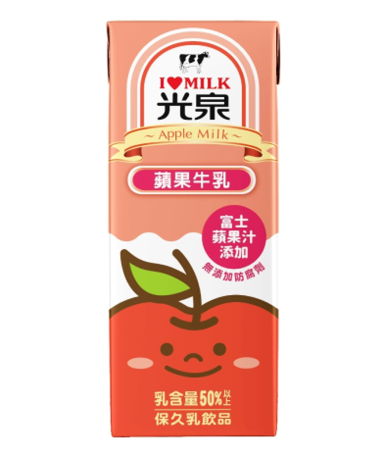光泉保久乳苹果牛乳 - 200ml x 6
