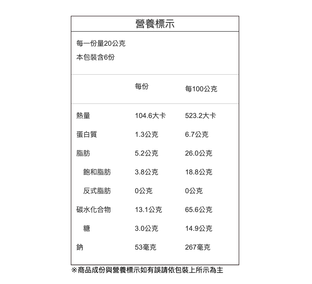喜年来红麴薄饼 - 120g