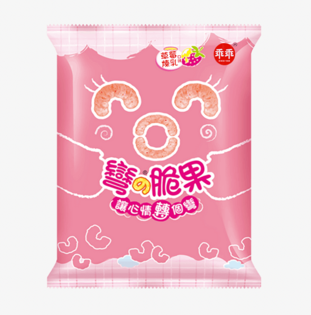 Kuai Kuai Corn Snack Strawberry Milk Flavor - 52g