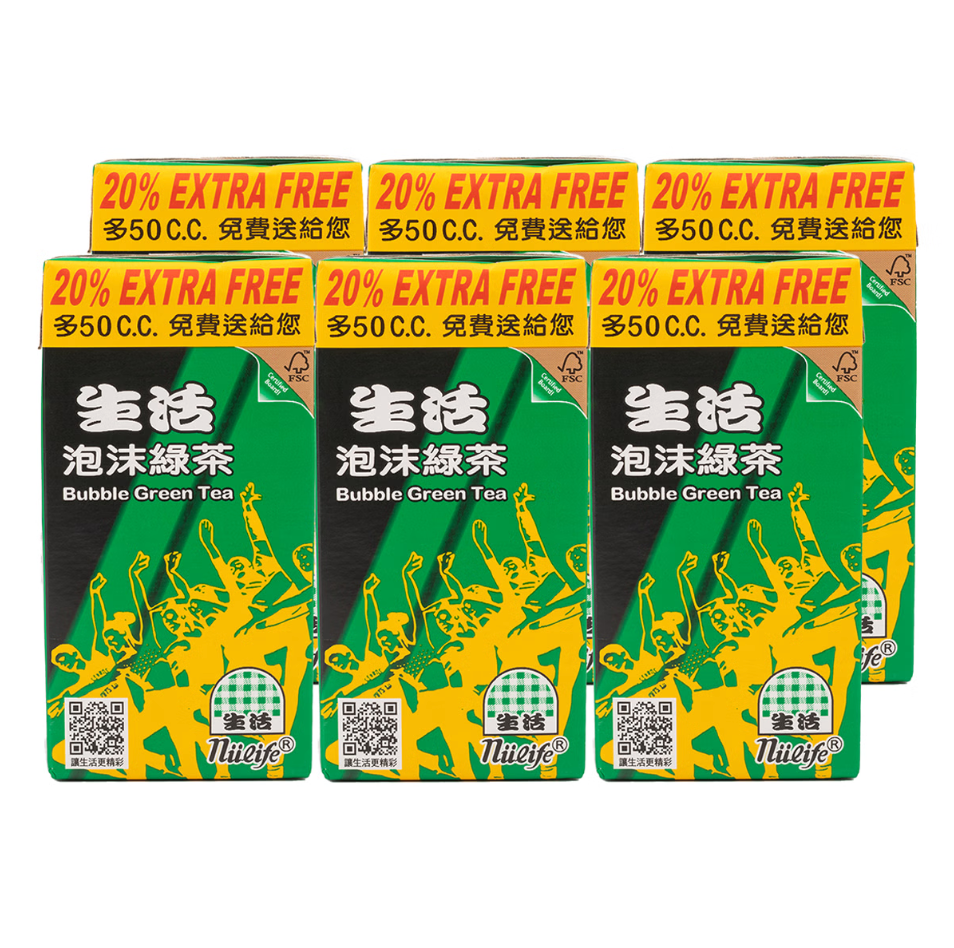 生活泡沫綠茶 - 300ml x 6包