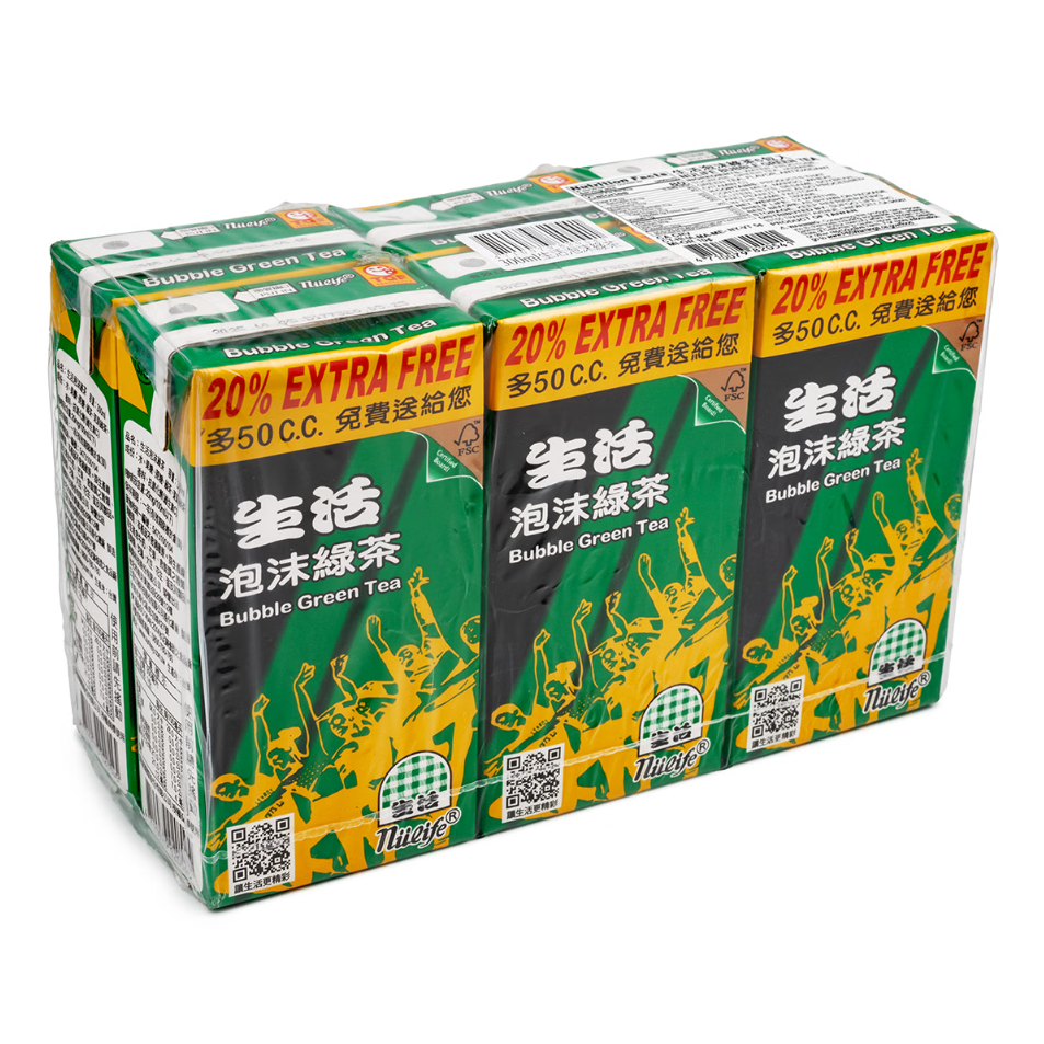 生活泡沫綠茶 - 300ml x 6包