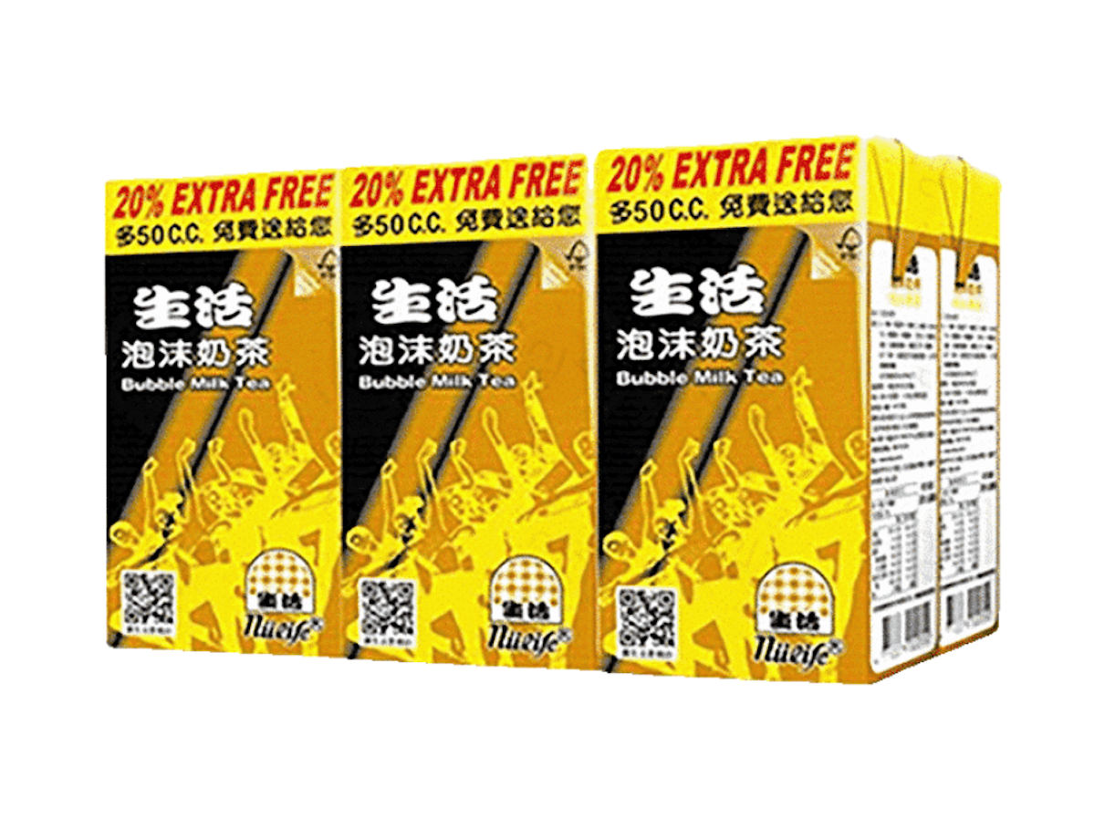 NuLife Bubble Milk Tea - 300ml x 6 Pack