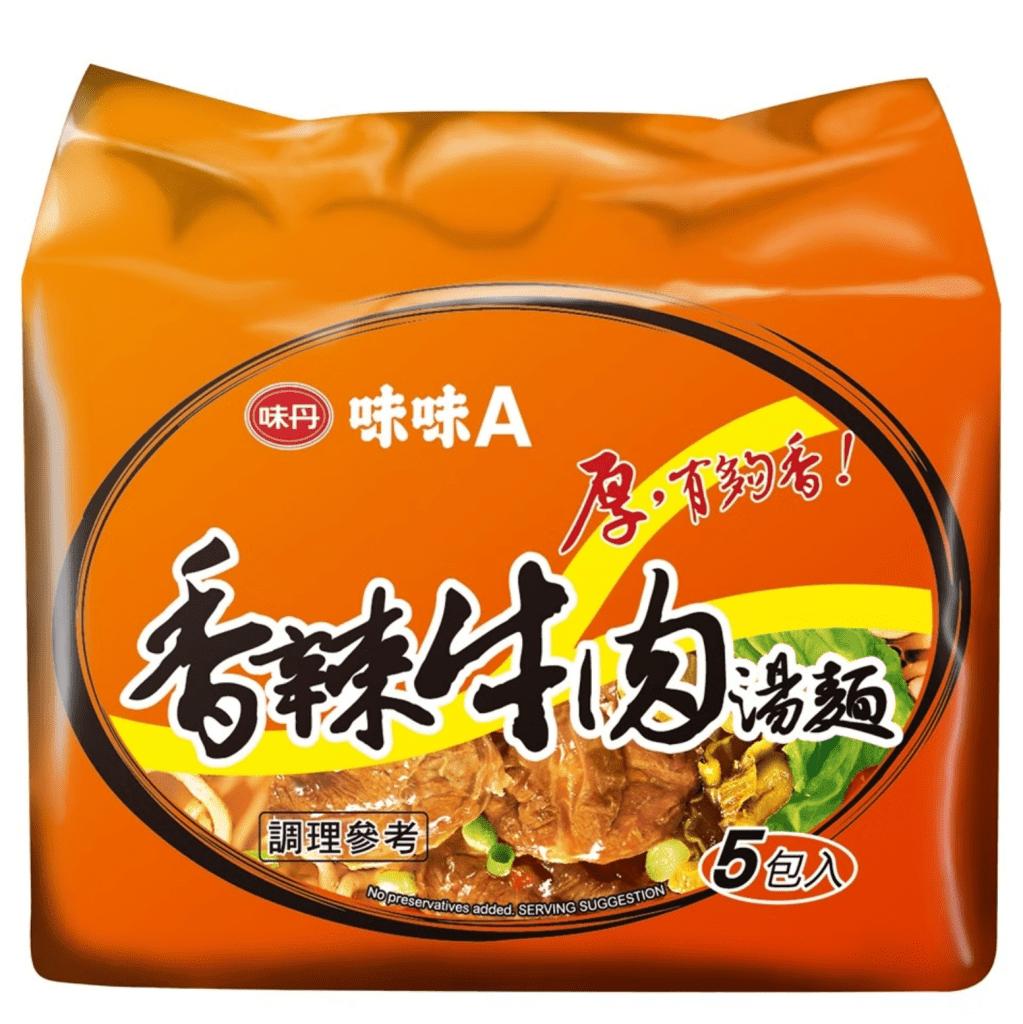 Wei Wei A Spicy Beef Flavor Instant Noodles - 80g x 5 Pack