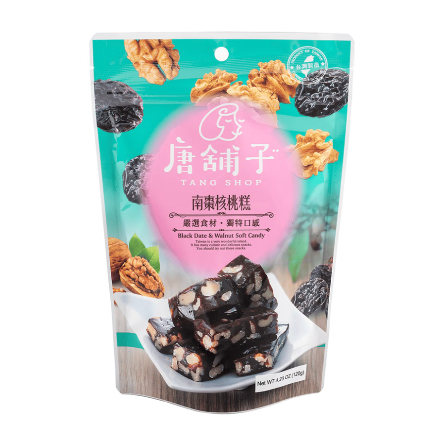 Tang Shop Black Date and Walnut Soft Nougat Candy - 120g