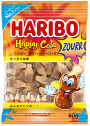 Haribo Sour Happy Cola Gummy Candy - 80g