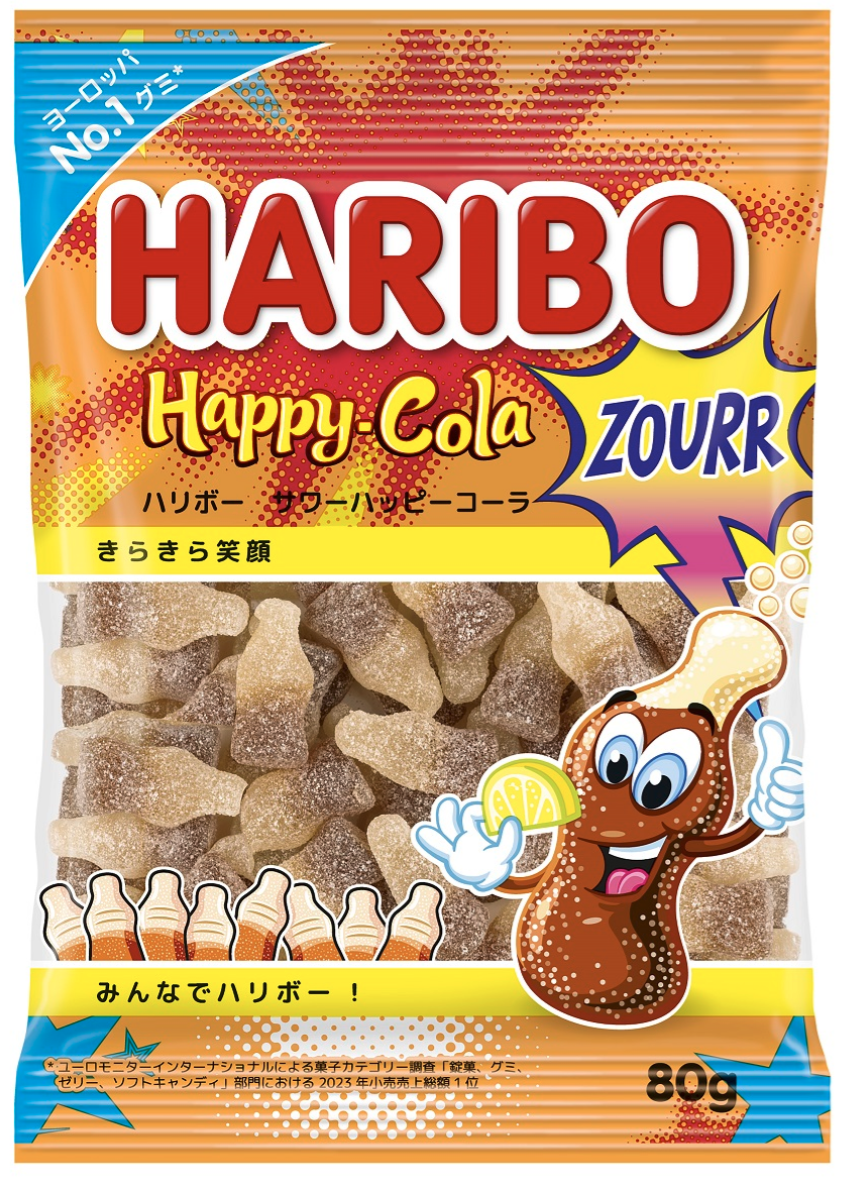 Haribo Sour Happy Cola Gummy Candy - 80g