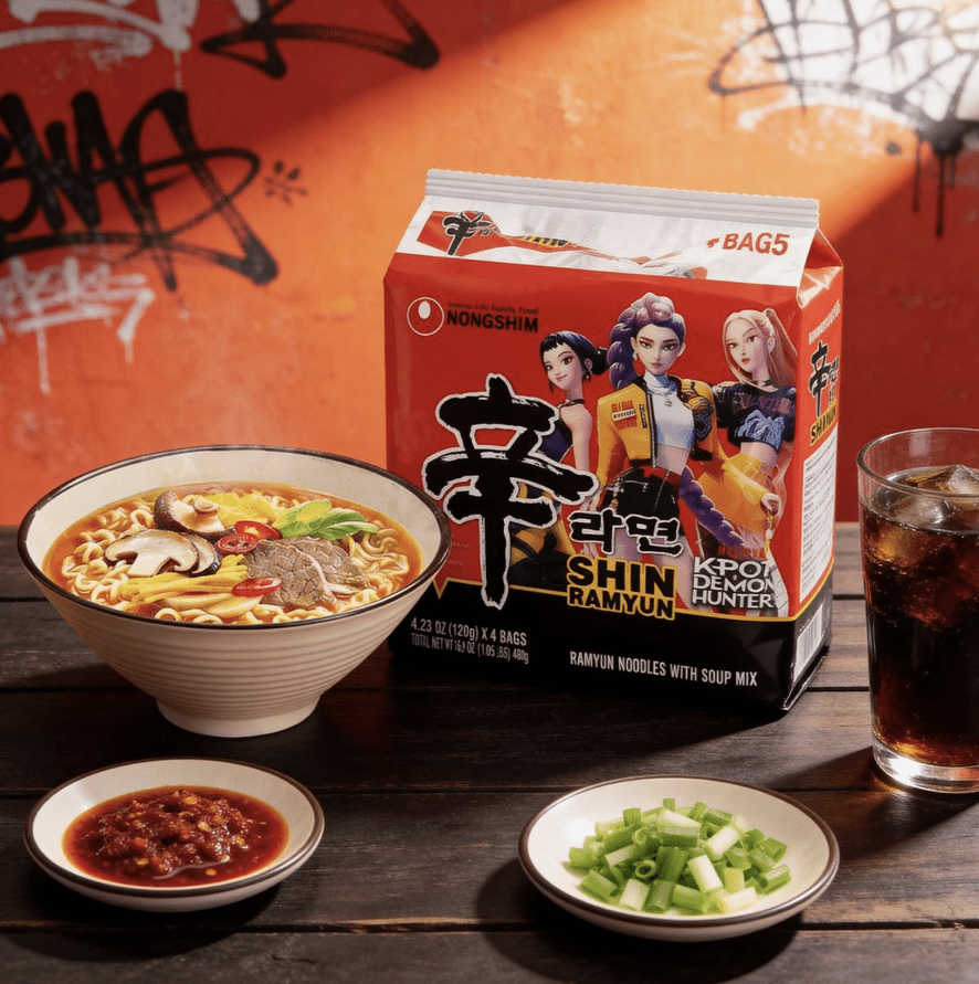 【Netflix KPOP Demon Hunters】【Packaging Varies】【While Supplies Last】NONGSHIM Noodle Soup Shin Ramyun Family Pack - 480g