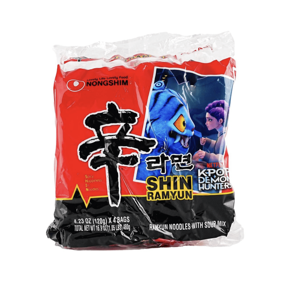 【aespa限定版】【パッケージは異なります】【在庫限り】NONGSHIM 麺類スープ 辛ラーメン ファミリーパック - 480g