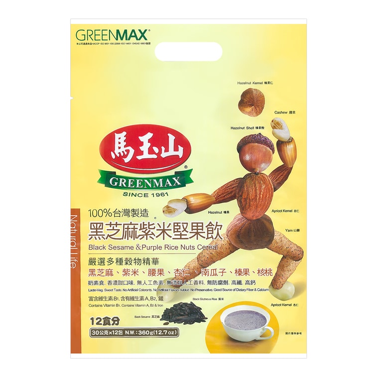 馬玉山黑芝麻紫米堅果飲 - 30g x 12包