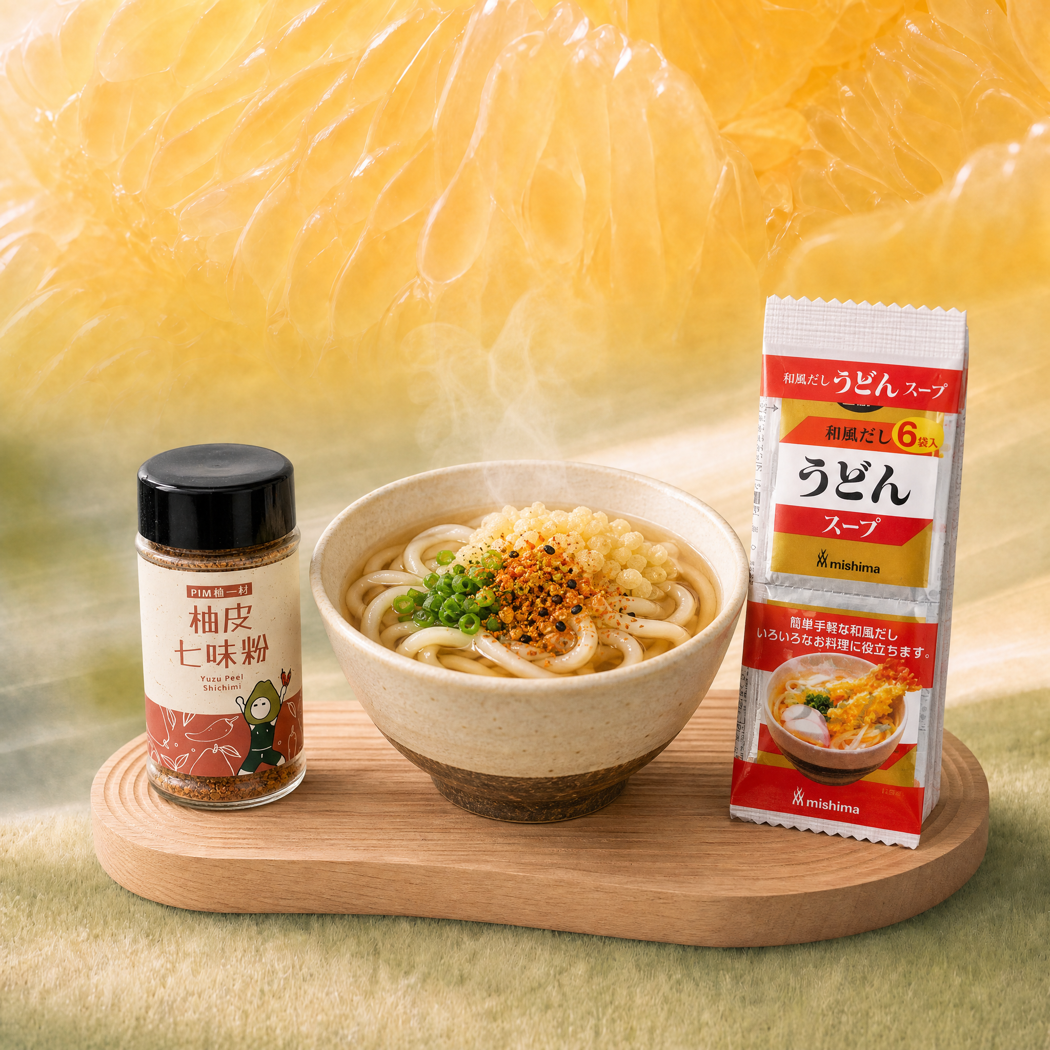 Yuzu Shichimi Udon Kit — Mishima Soup Base + Seven Spice