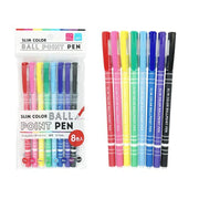 Slim Color Ball Pens – 8 Pack