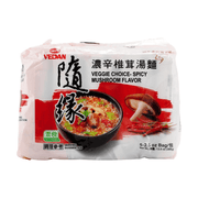 Sui Yuan Veggie Choice - Spicy Mushroom Flavor Instant Noodles - 77g x 5 Pack