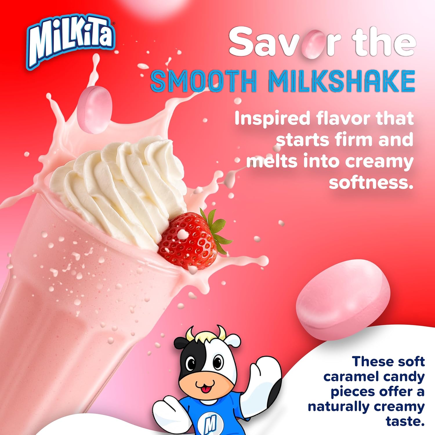 Milkita Real Milk Candy Strawberry Flavor - 100g