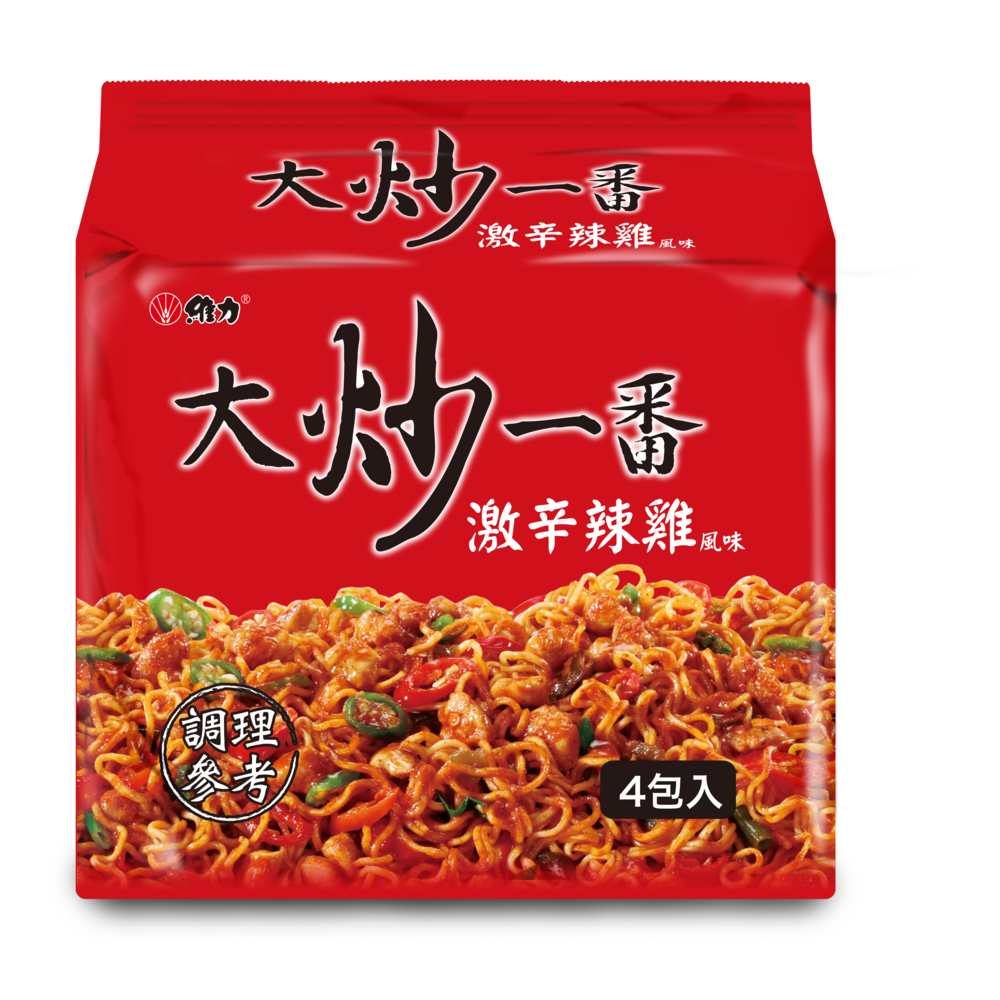 維力 大炒一番 激辛辣雞風味麵 - 85g x 4 