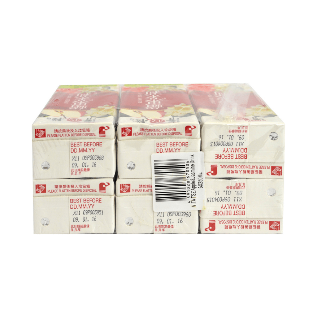 Vita Tsz Apple & Jasmine Drink - 250ml x 6 Pack