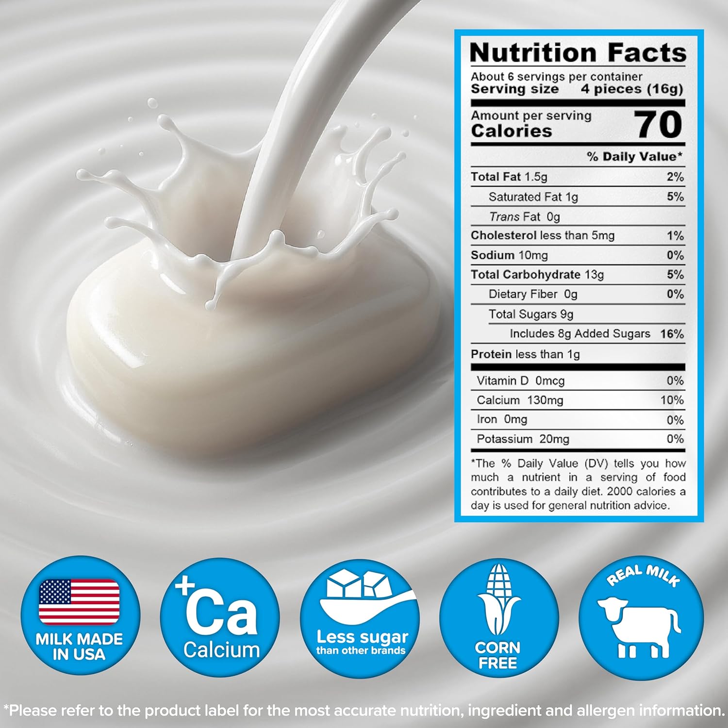 Milkita Real Milk Candy Vanilla Flavor - 100g