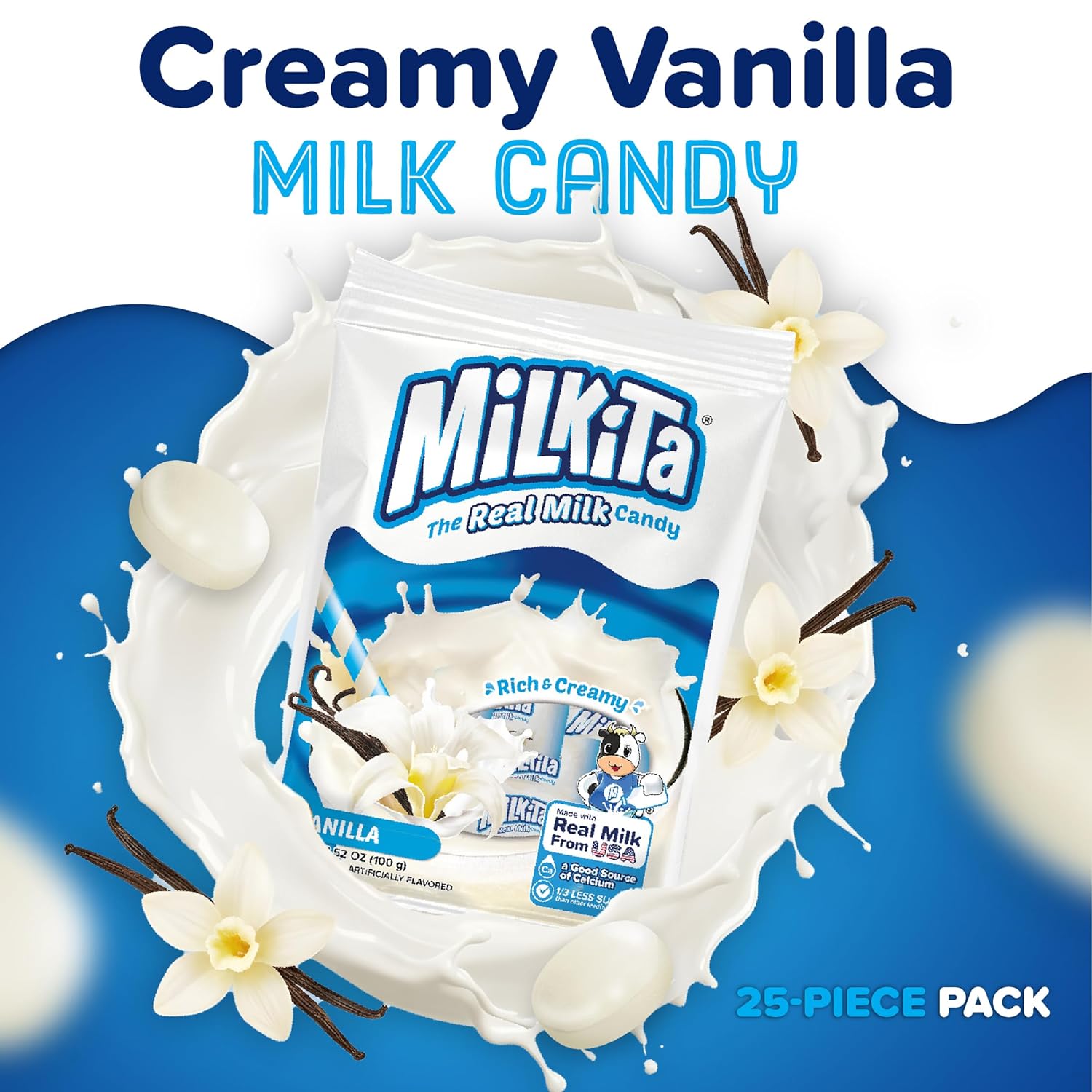 Milkita Real Milk Candy Vanilla Flavor - 100g