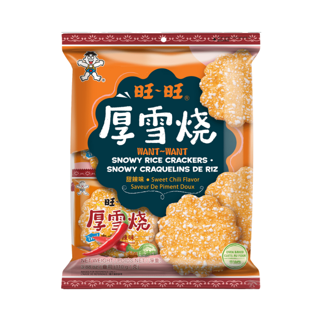 Want-Want Sweet and Chili Snowy Rice Crackers - 110g