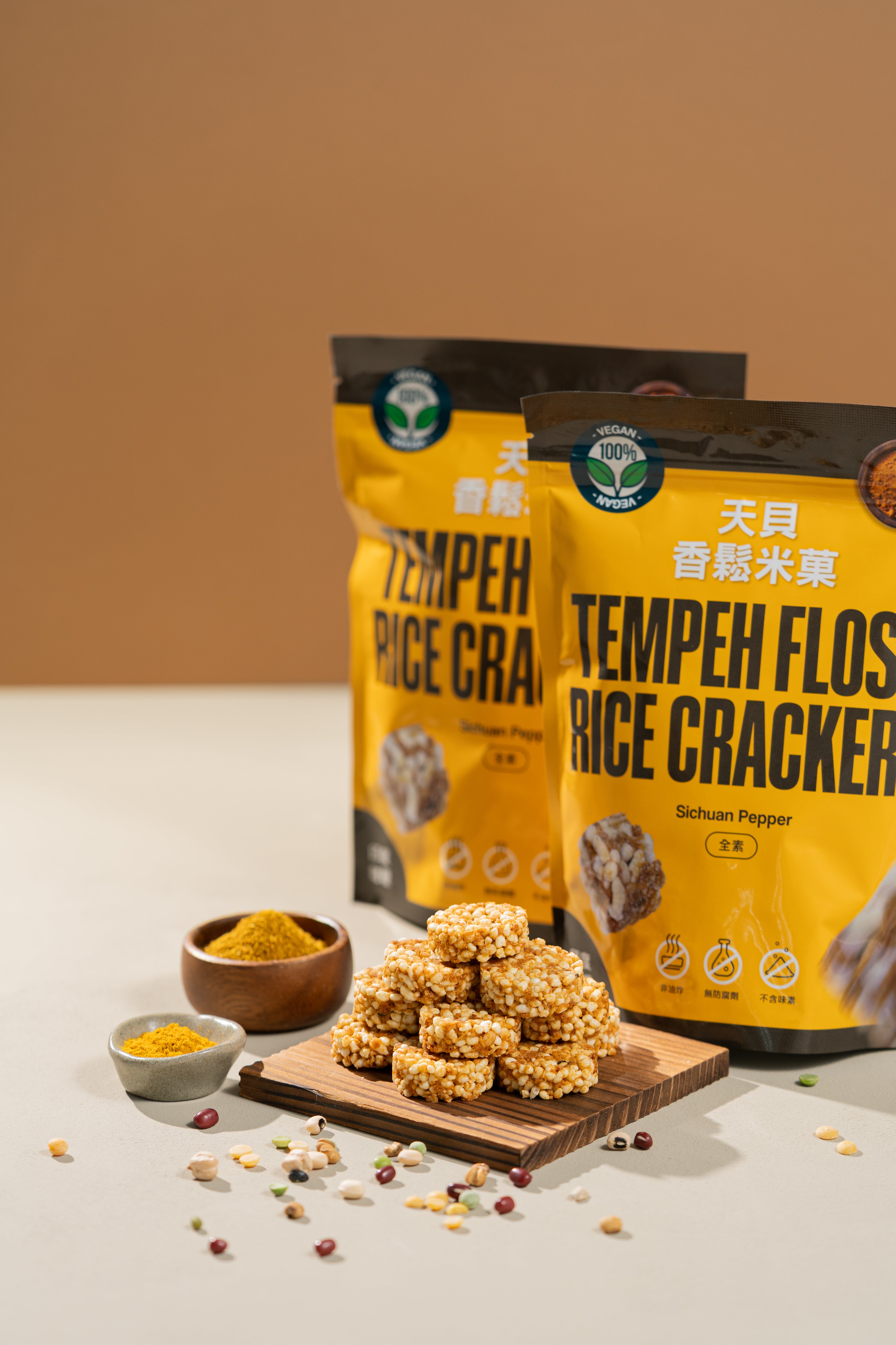 Tempeh Floss Rice Crackers (MaSaLa)