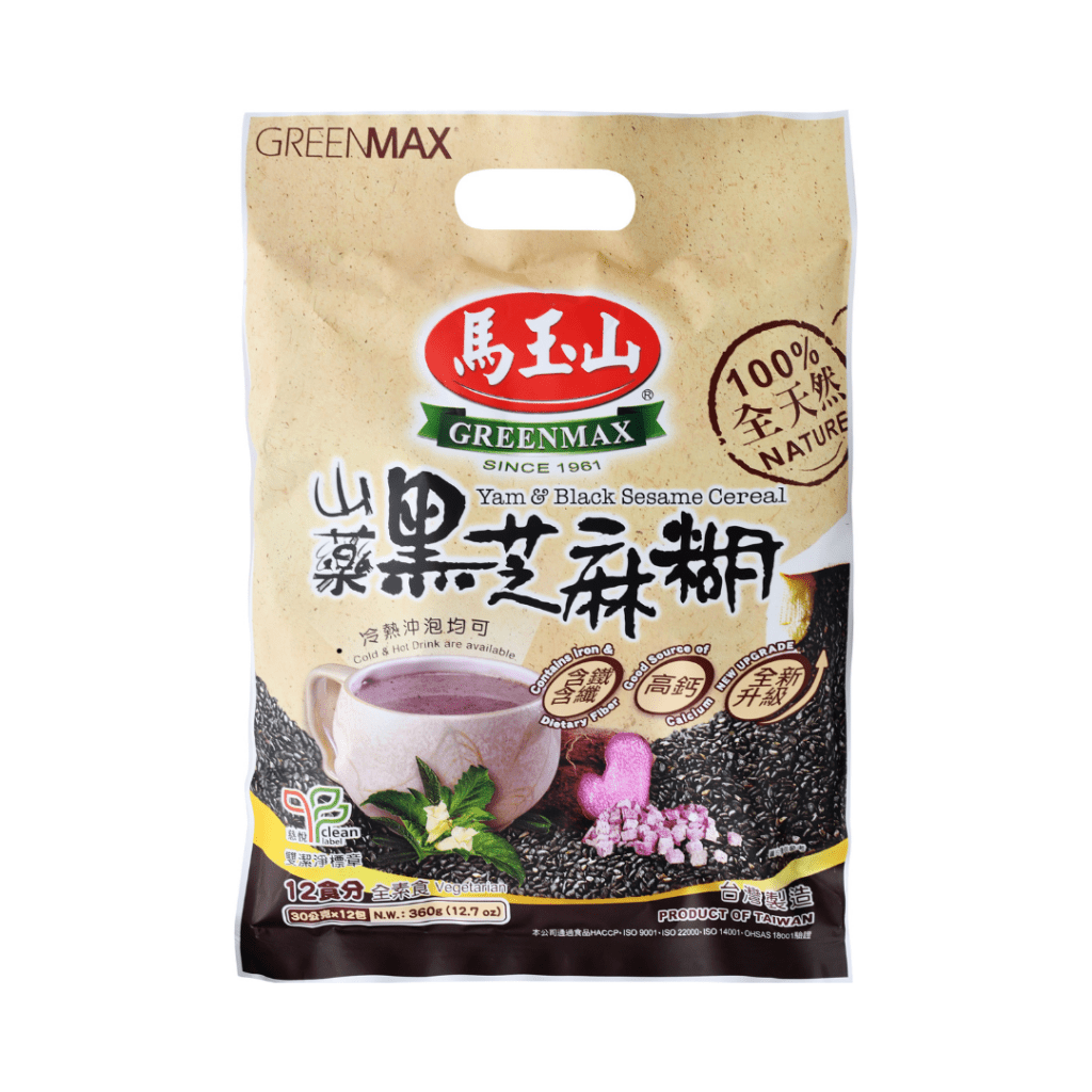 GreenMax Yam and Black Sesame Mix - 30g x 12 Pack