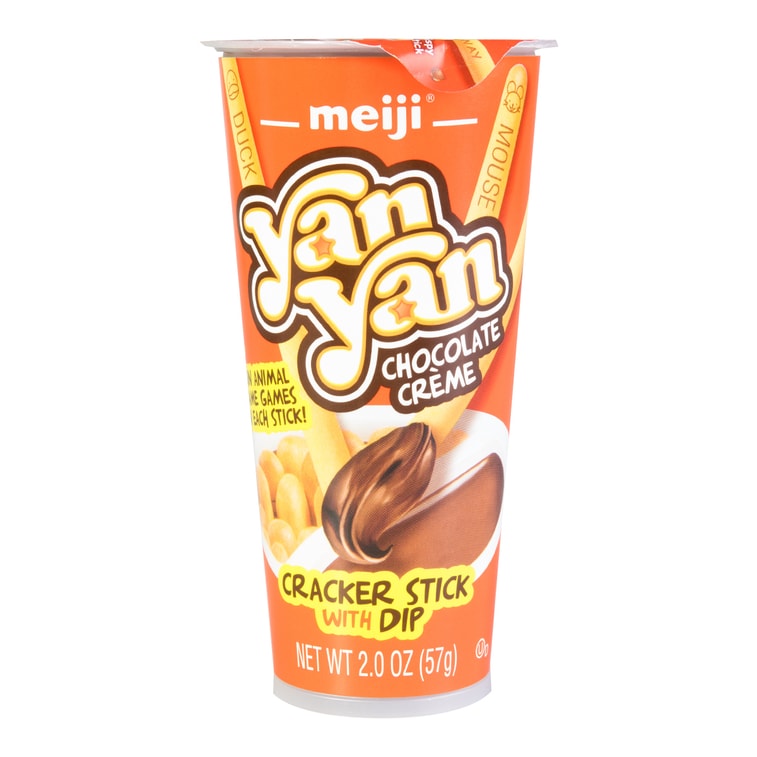 Meiji Yan Yan Chocolate Creme Cracker Stick With Dip - 57g