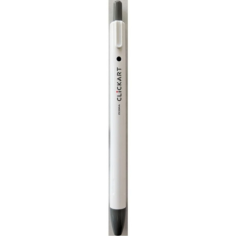 Zebra Clickart Retractable Color Pen – Gray