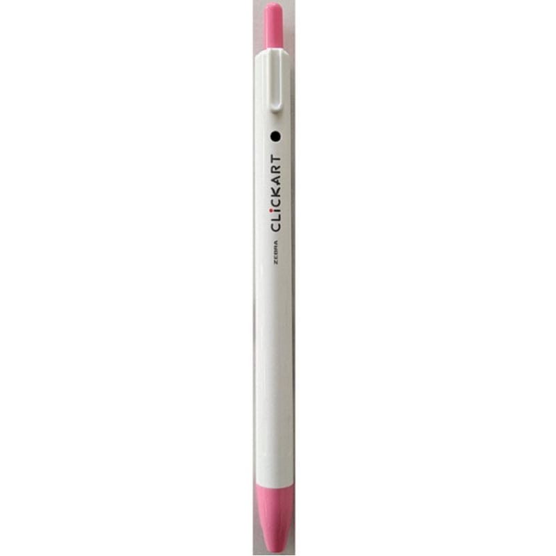 Zebra Clickart Retractable Color Pen – Pink