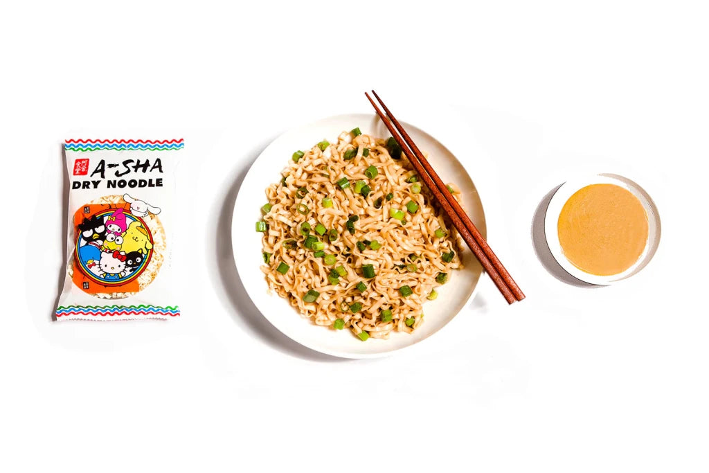 A - Sha Badtz - Maru Dry Noodle with Sesame Boss Sauce - 95g x 5 Pack - ding - go